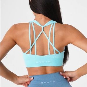 NVGTN Aqua Galaxy Ribbed Seamless Bra